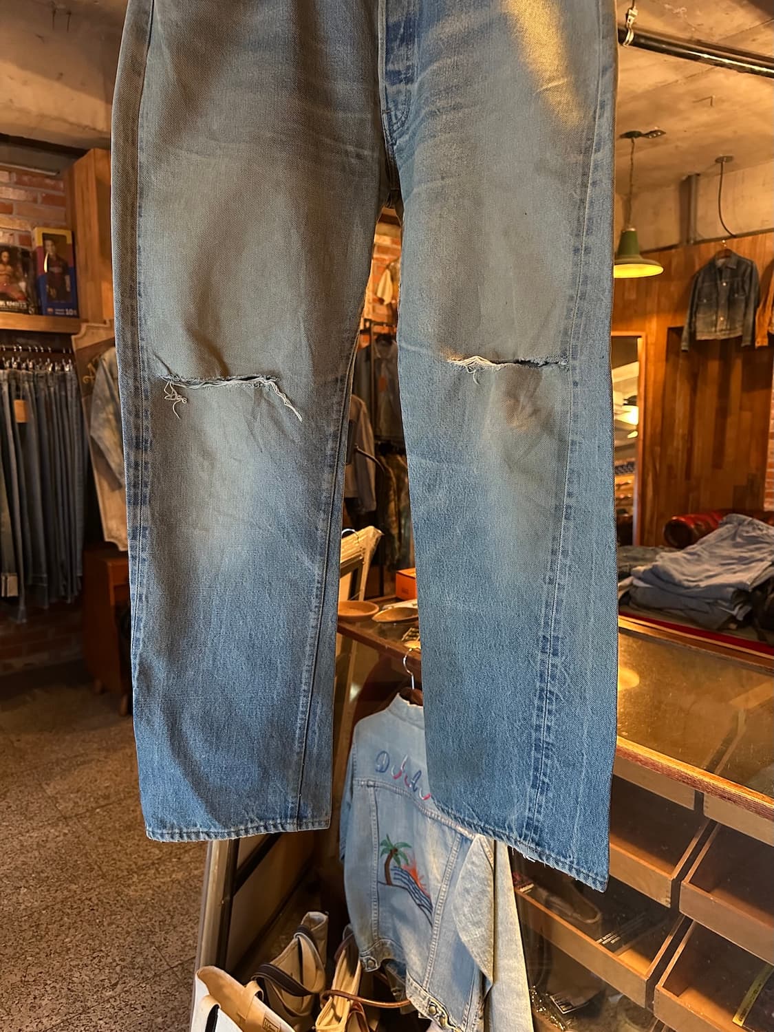 80s USA 빈티지 리바이스 501 66후기 셀비지 데님 팬츠 상품이미지3