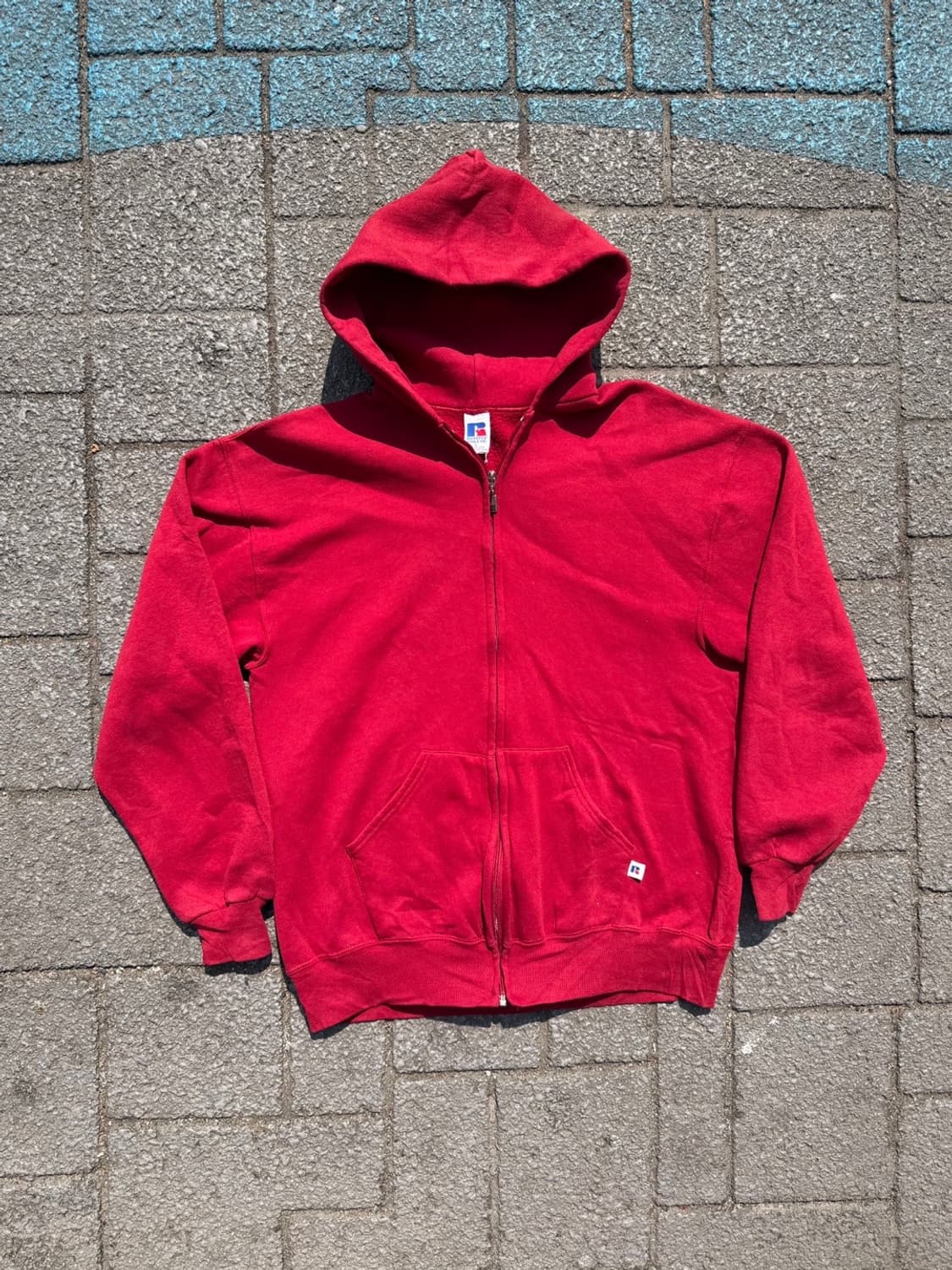 MADE IN USA 🇺🇸 90‘s 러셀 후드집업 레드 상품이미지5