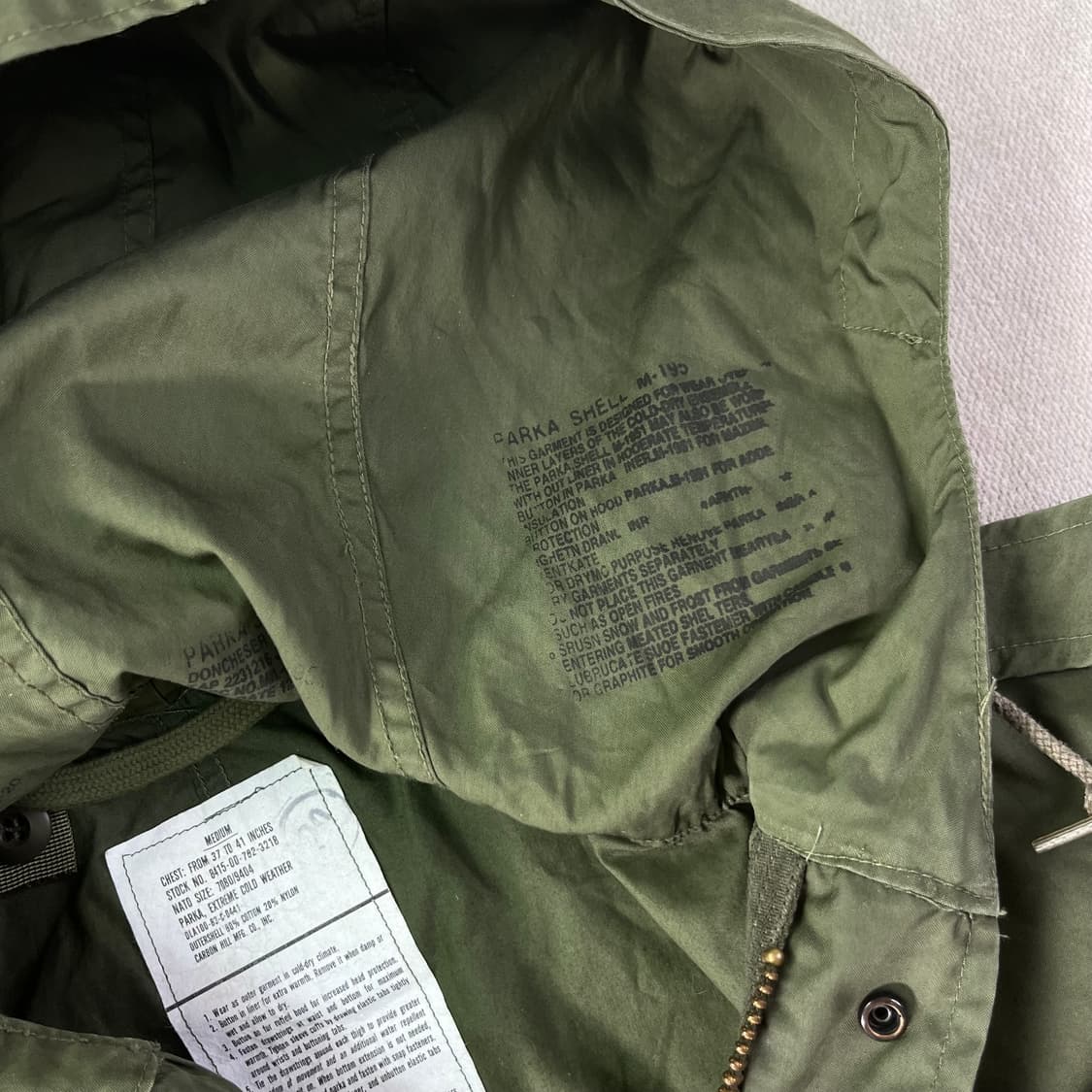 100 미군 오리지날 피쉬테일 개파카 m65 상품이미지6