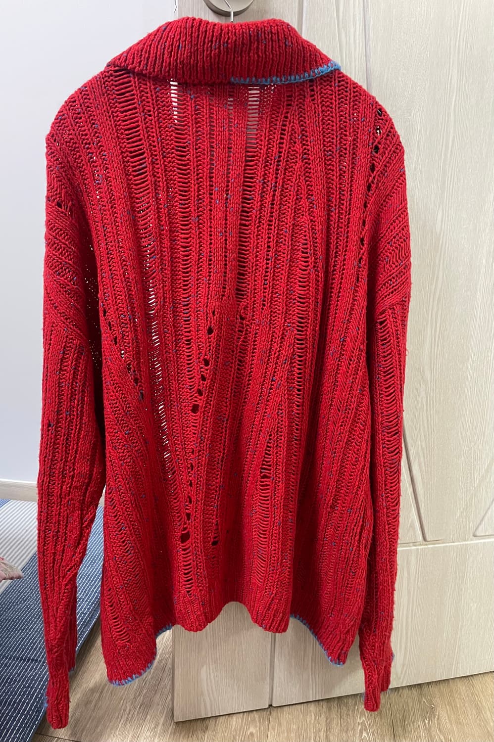 앤더슨벨 네프 울 가디건 레드 상품이미지2