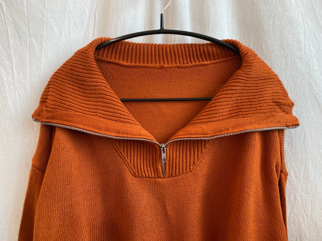 INGNI 오렌지 하프집업 니트(M) 상품이미지4