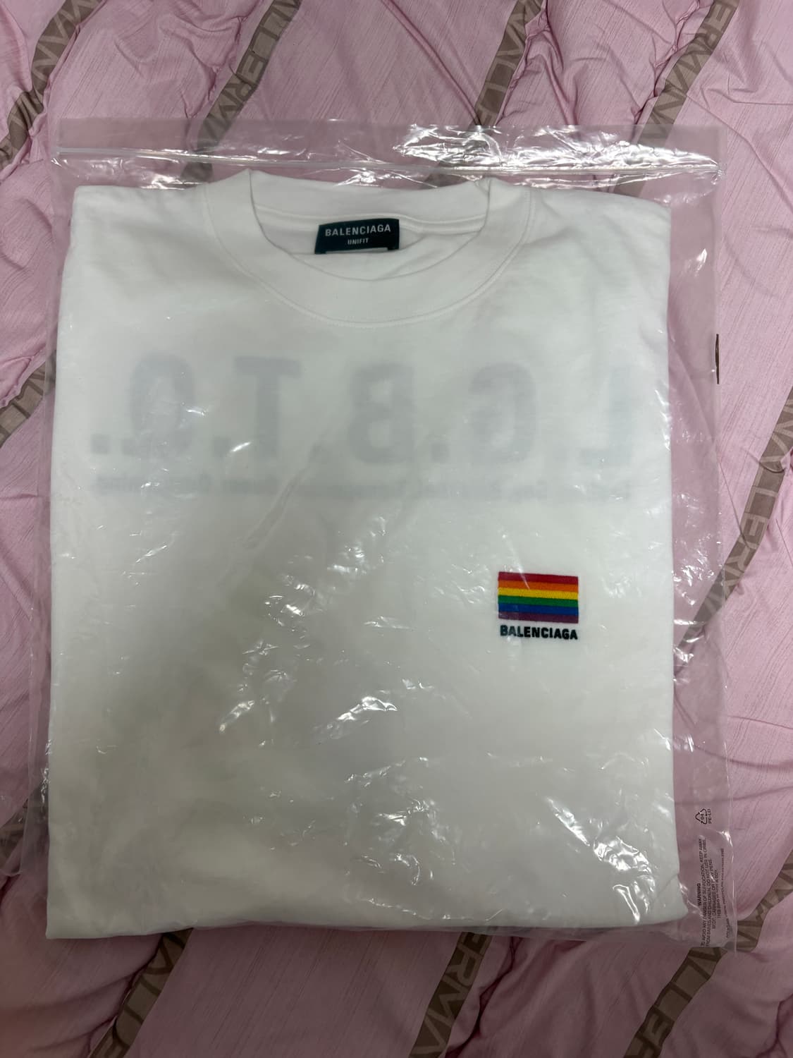 발렌시아가 L.G.B.T.Q 반팔 티셔츠 라지 상품이미지1