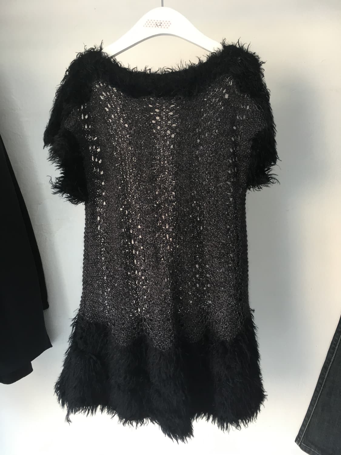 Fur half knit onepiece 상품이미지3