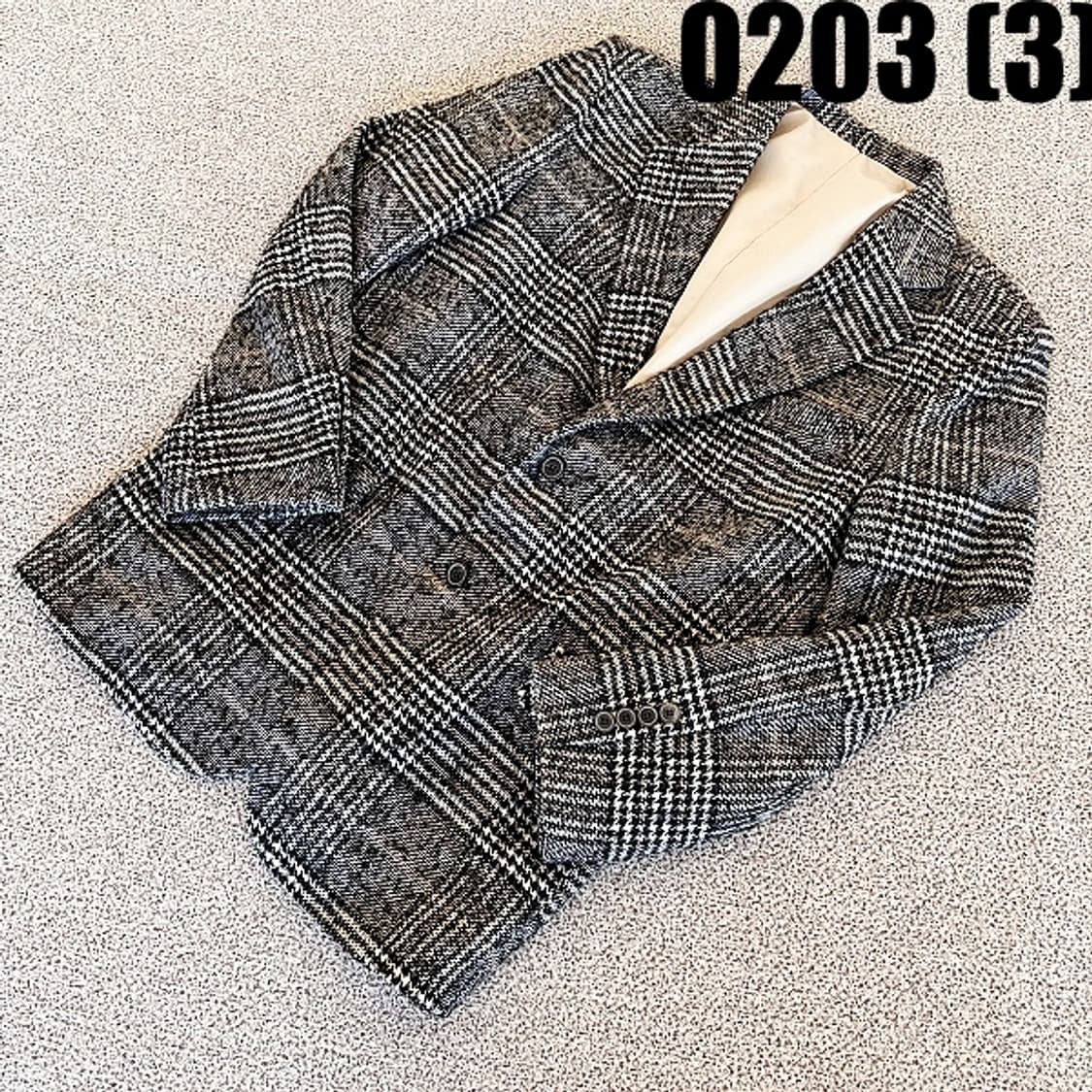 [54] 빌리즈 체크패턴 브레스트 자켓 상품이미지1