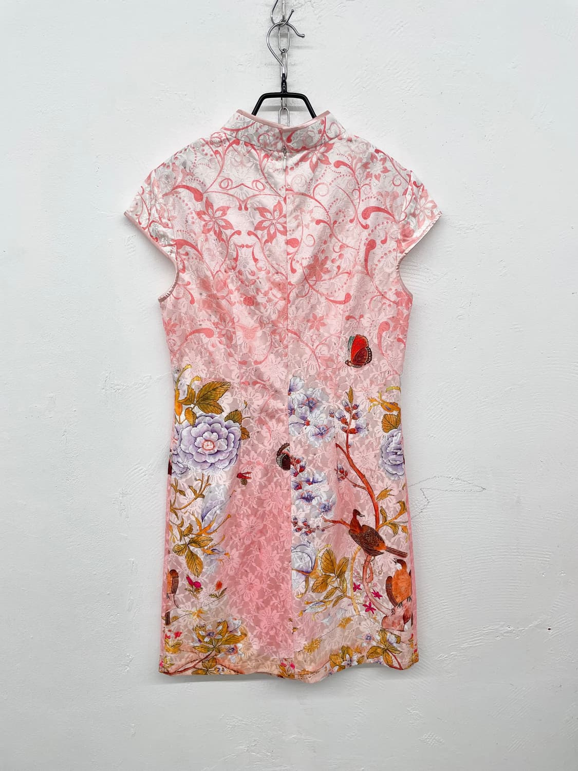 핑크 오리엔탈 레이스 치파오 상품이미지4