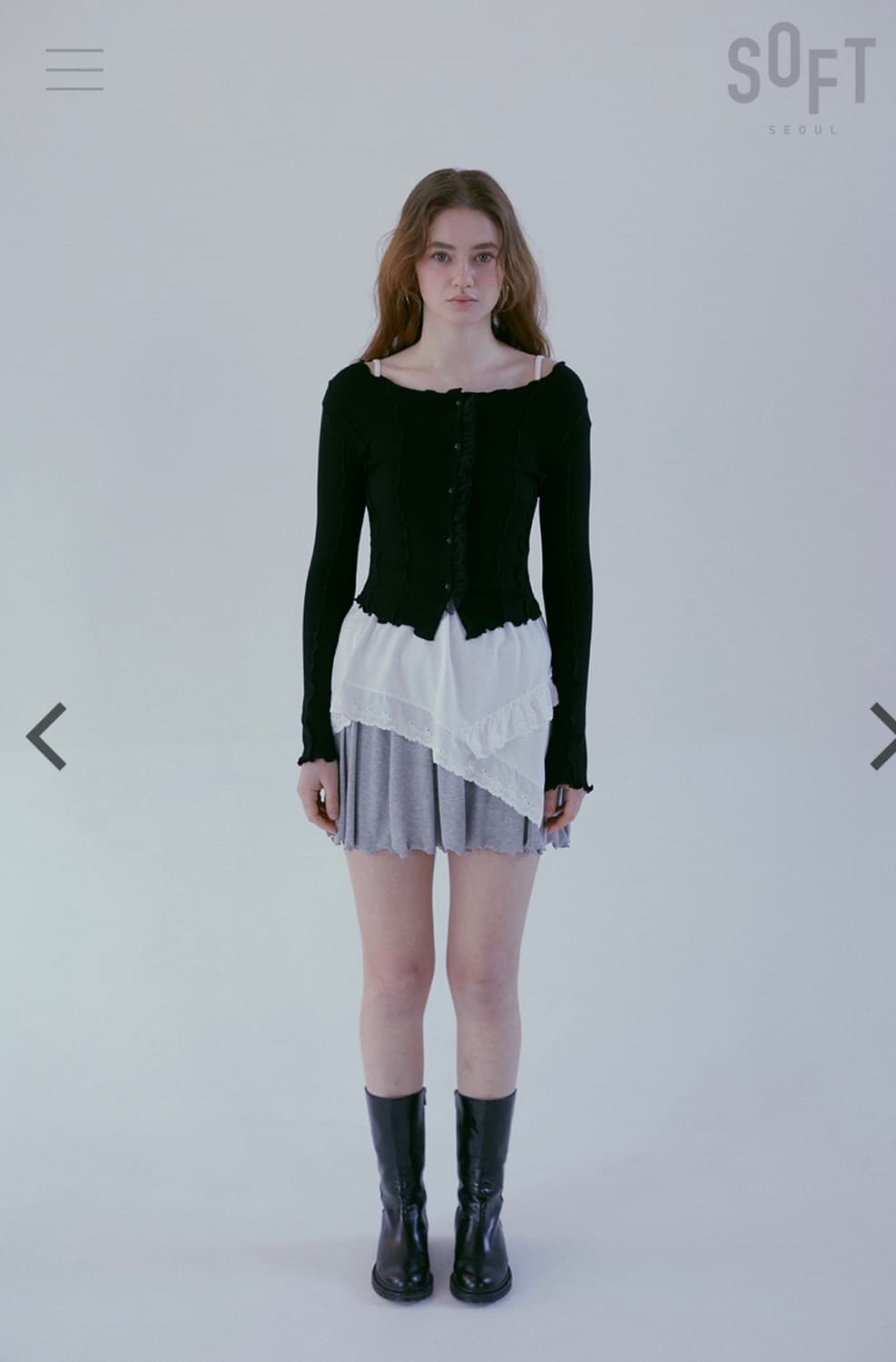 [새상품] 소프트서울 Unbalance apron lace one pie 상품이미지1