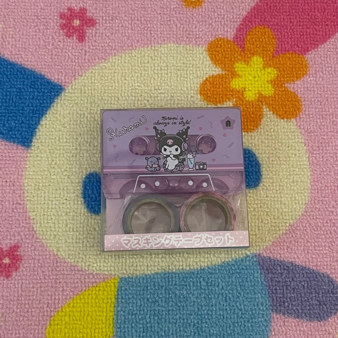 [새상품] 21년도 산리오 고전 쿠로미 마스킹 테이프 카세트 보관함 세트 상품이미지1