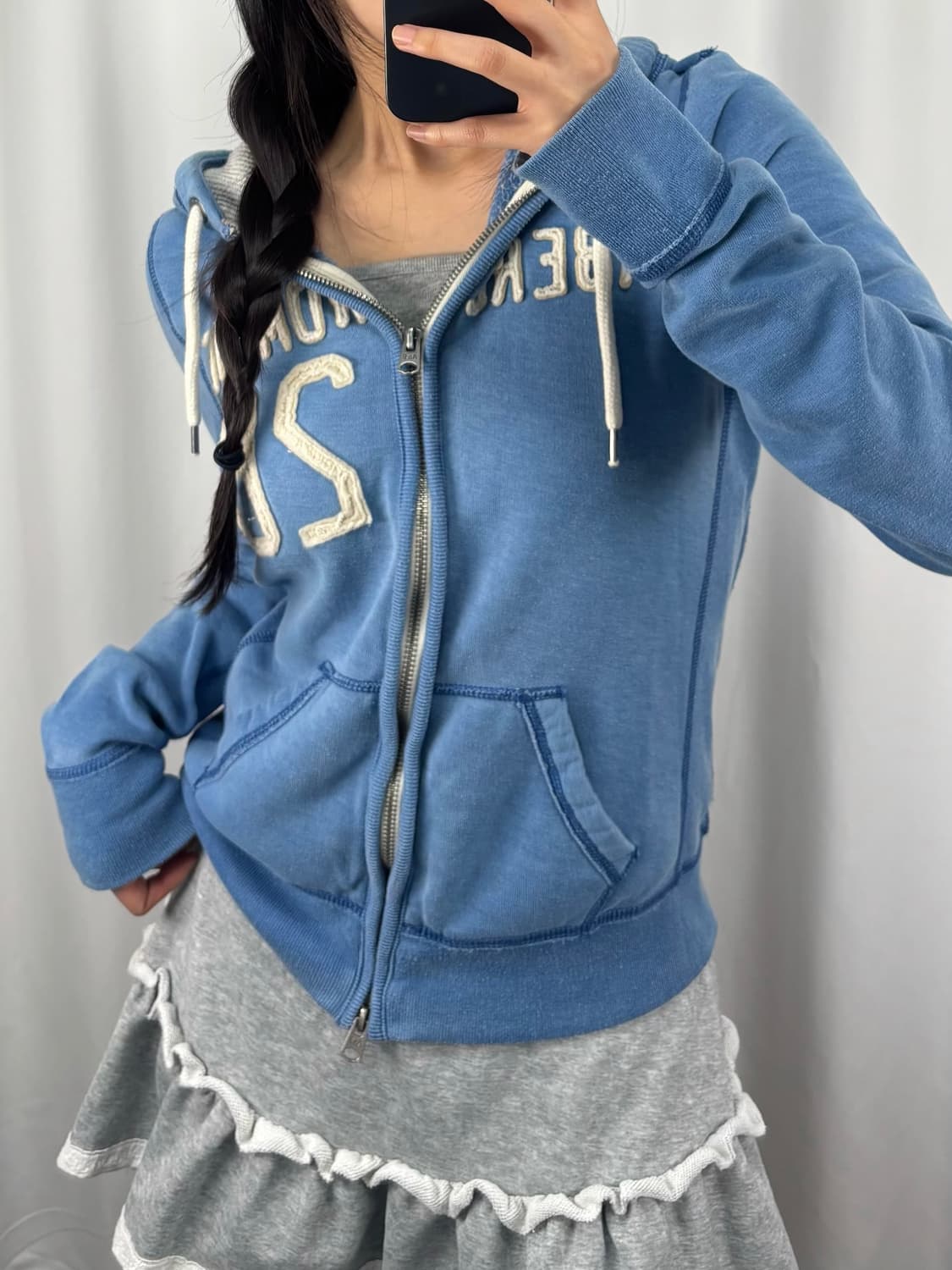 아베크롬비 블루 후드집업  상품이미지2