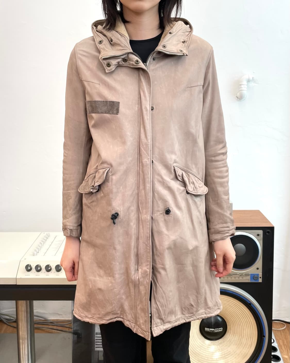 sisii 레더 피쉬테일 파카 상품이미지1