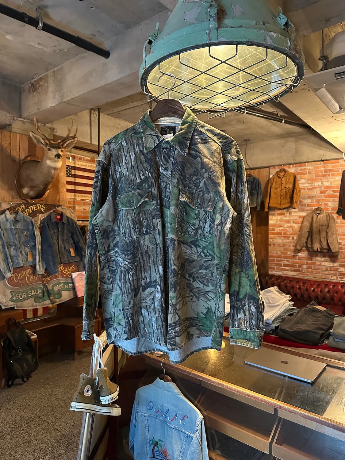 90s USA 빈티지 리얼트리 패턴 셔츠 상품이미지1