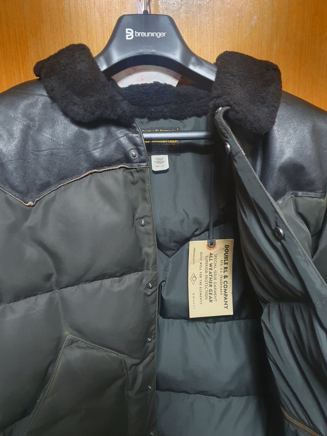 [L] rrl 더블알엘 시어링 카라 레더 요크 재킷 새제품 상품이미지5