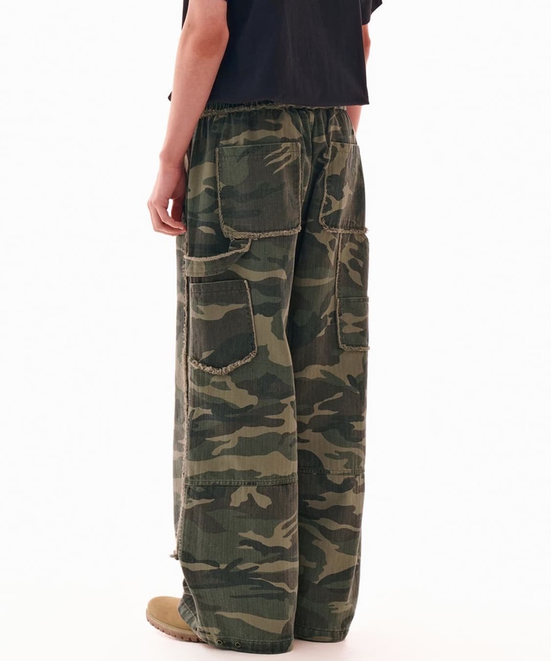 테이크이지 헤링본 카모 카펜터 팬츠 카모 베이지 M 상품이미지2