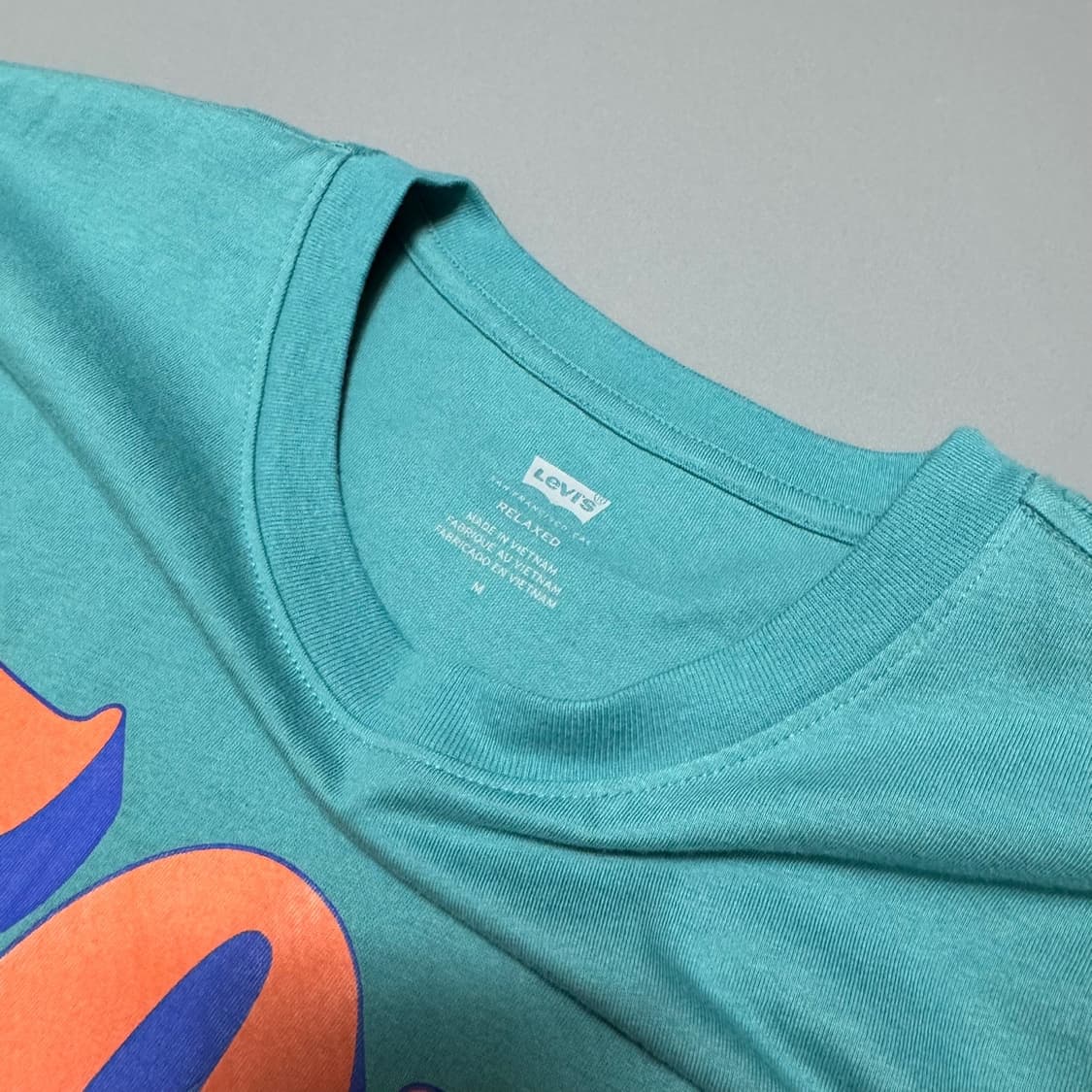 리바이스(Levi's) 민트컬러 501 심볼로고 프린트 코튼 반팔 상품이미지3