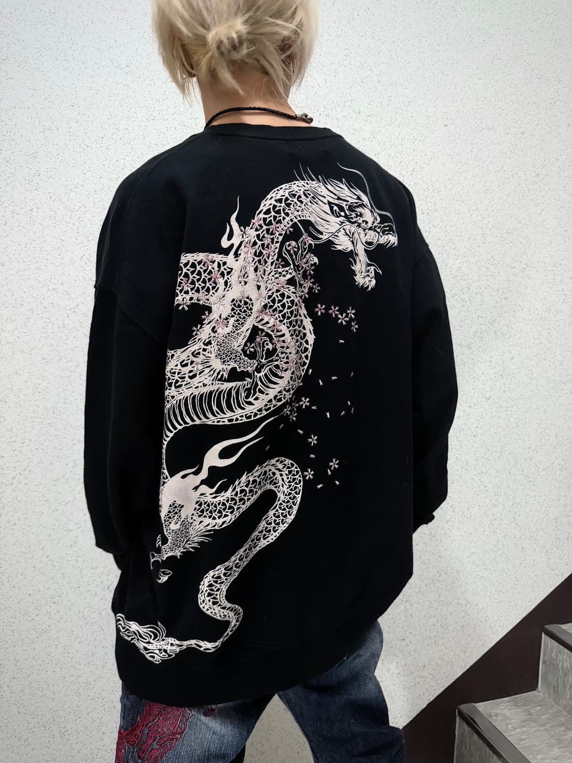 카라쿠리타마시 오리엔탈 드래곤 맨투맨 6L 상품이미지1