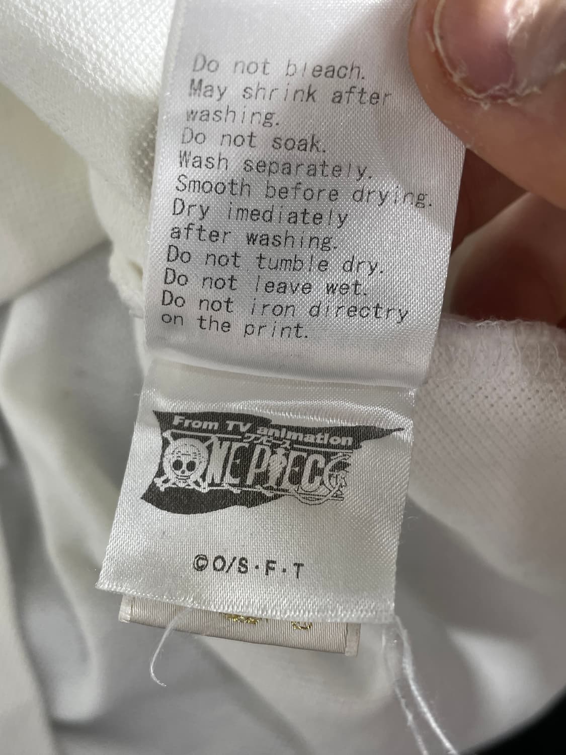 베이프 원피스 해골 흰색 반팔 카라티(130) 상품이미지4