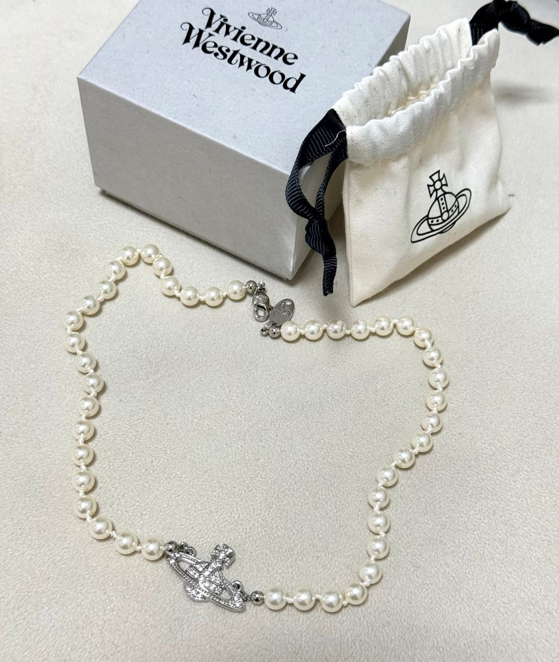 비비안웨스트우드 미니바스 진주초커  상품이미지1