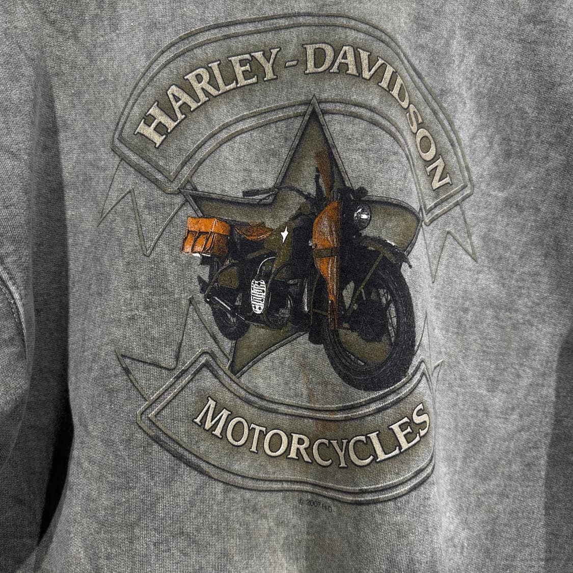 할리데이비슨 00s 피그먼트다잉 스웻 셔츠 맨투맨 L 상품이미지5