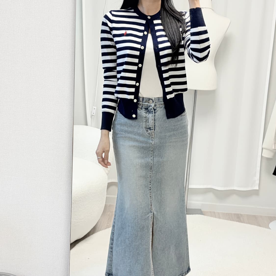 폴로 랄프로렌 피마면 스트라이프 가디건 상품이미지8