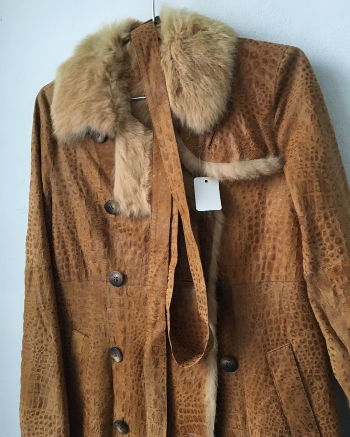 Animal pattern belted coat 상품이미지4