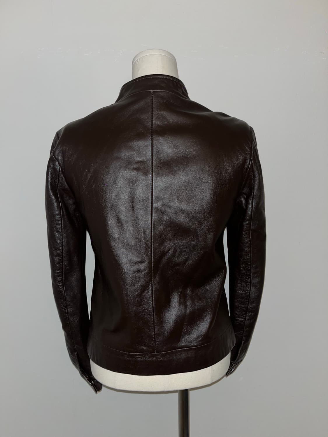 leather sheepskin brown jacket 상품이미지5