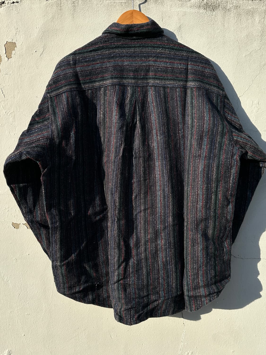 [XL] 90s 시에라퍼시픽 스트라이프 체크 울 셔츠 자켓 상품이미지7