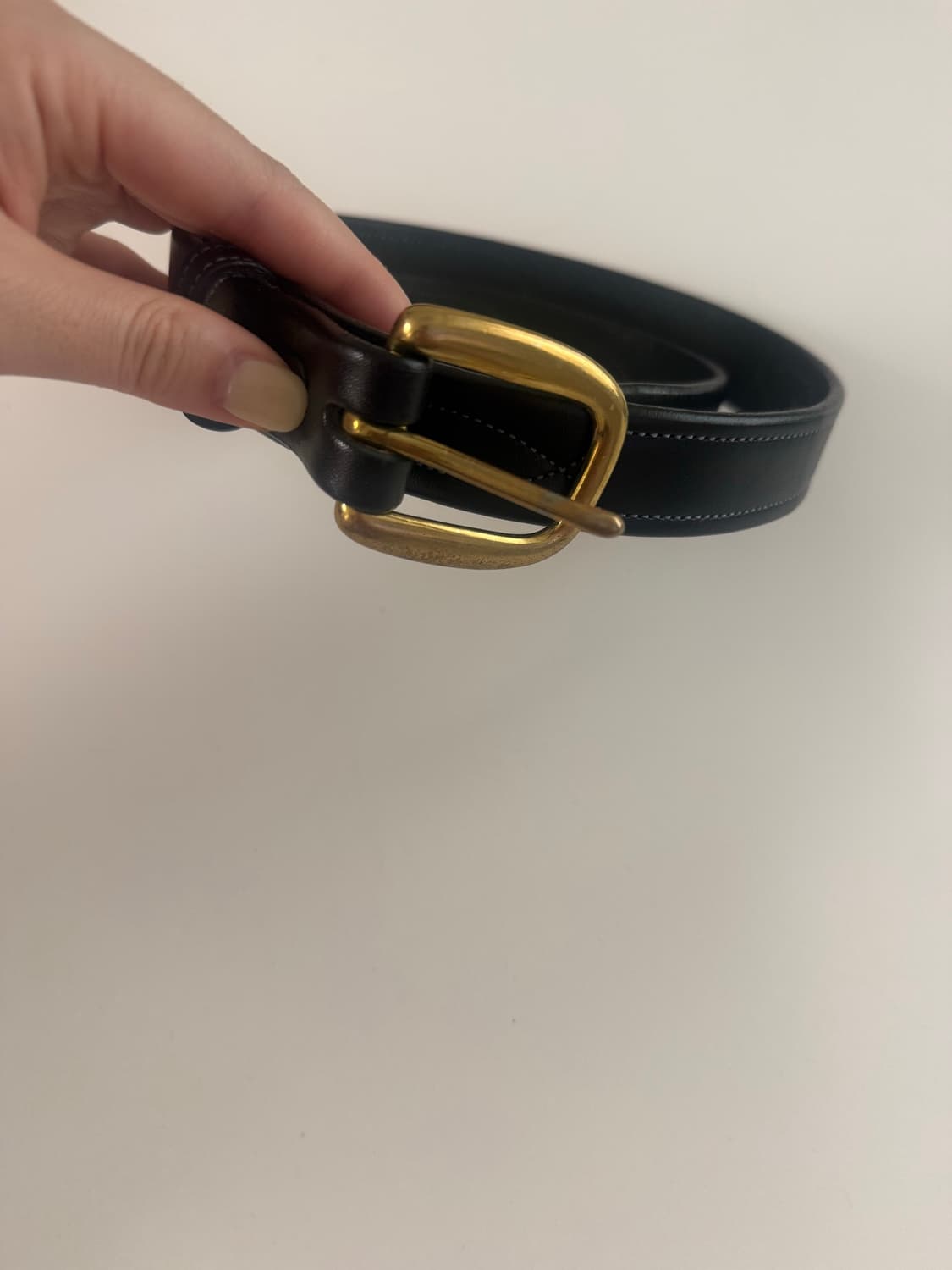 얼바닉30 스티치패턴벨트 블랙 상품이미지3