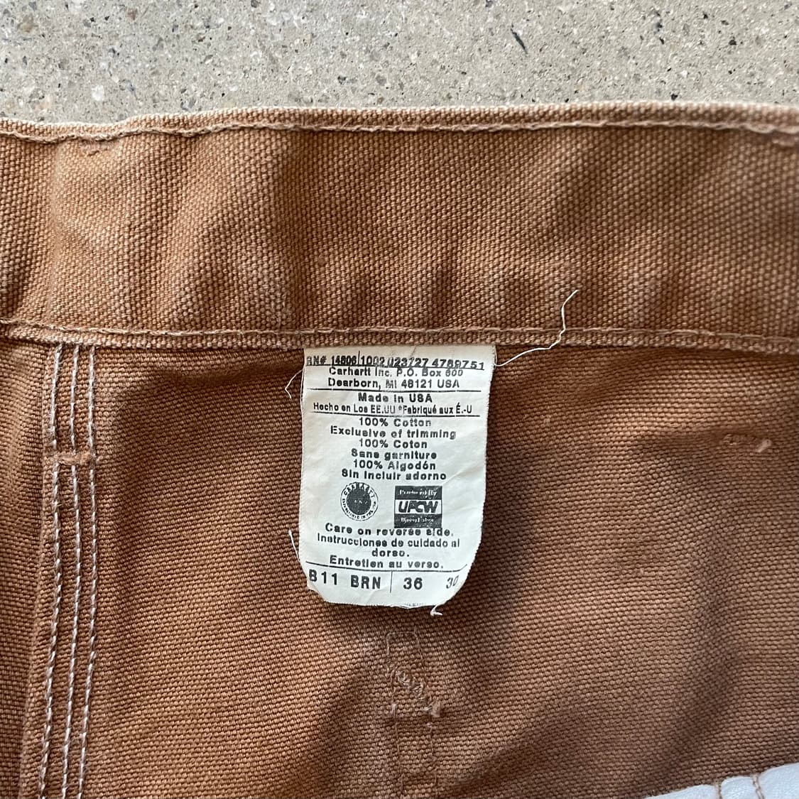 빈티지 칼하트 카펜터 팬츠 b11brn  Made in usa  상품이미지4