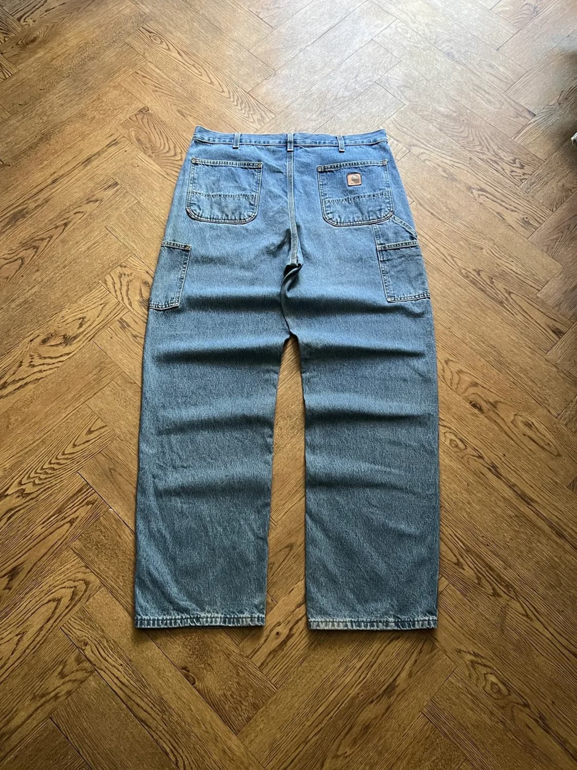 [38]칼하트 USA 미디엄블루 카펜터 워크 데님 팬츠 상품이미지1