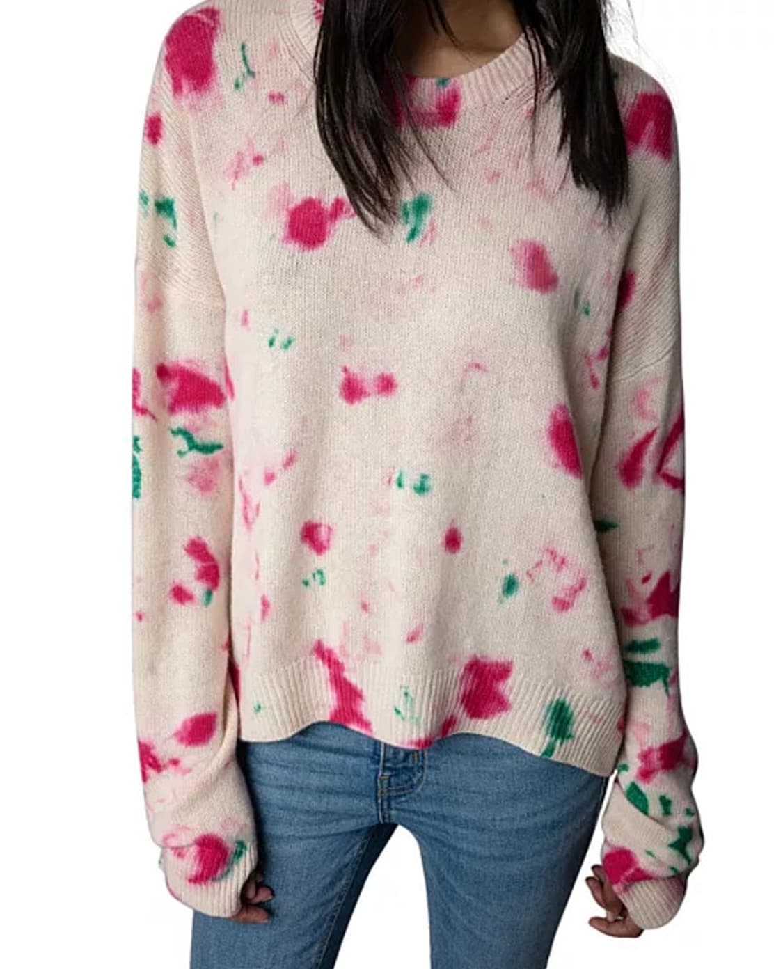 여) 쟈딕앤볼테르 나염 캐시미어 니트  상품이미지8