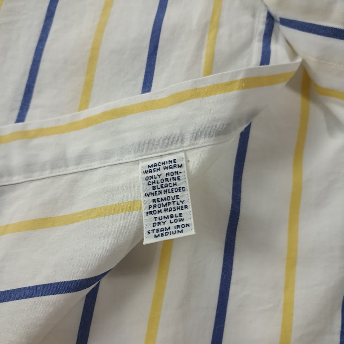 CK321 L 폴로 90s 올드스쿨 네이비 옐로우 스트라이프 셔츠 남방 상품이미지5