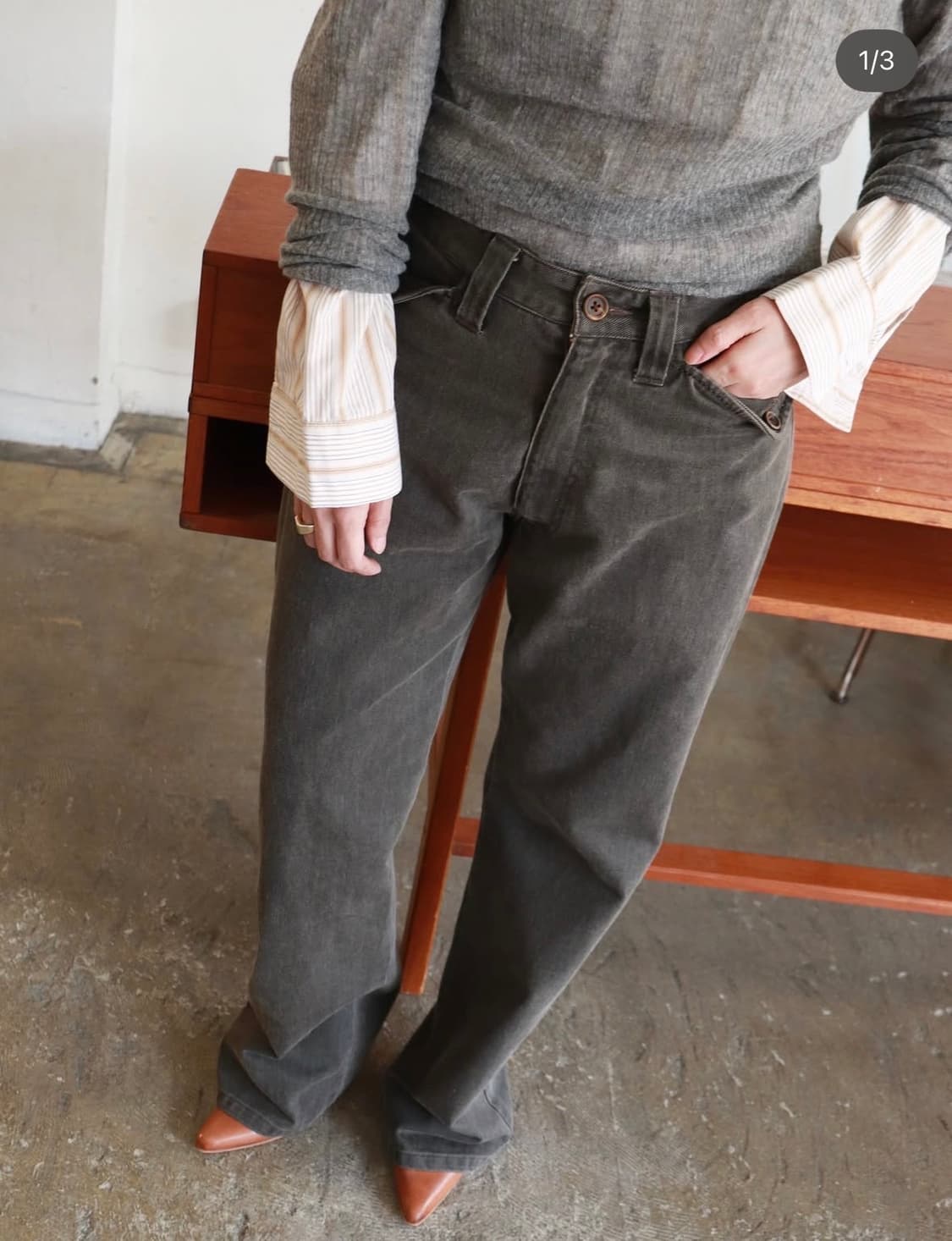 Fumika Uchida Katsuragi Straight Pants 상품이미지3