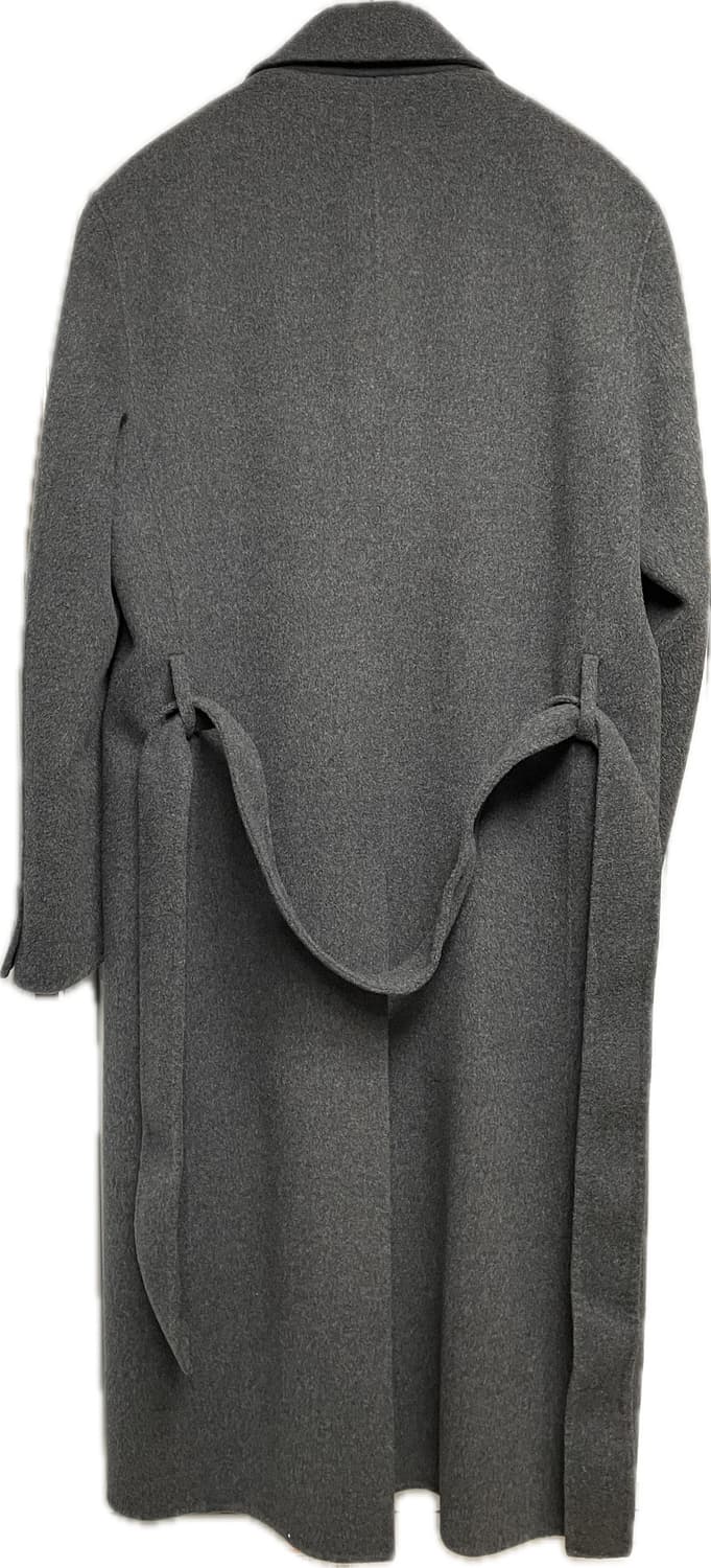 타임옴므 20주년 다크그레이 체스터 벨티드 코트 95사이즈 상품이미지2