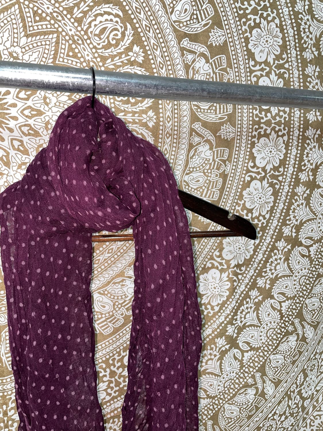 빈티지 퍼플 도트 머플러 스카프 상품이미지3