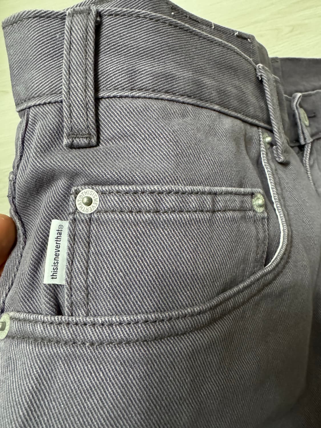 디스이즈네버댓 릴렉스드진 퍼플그레이 XL 상품이미지3