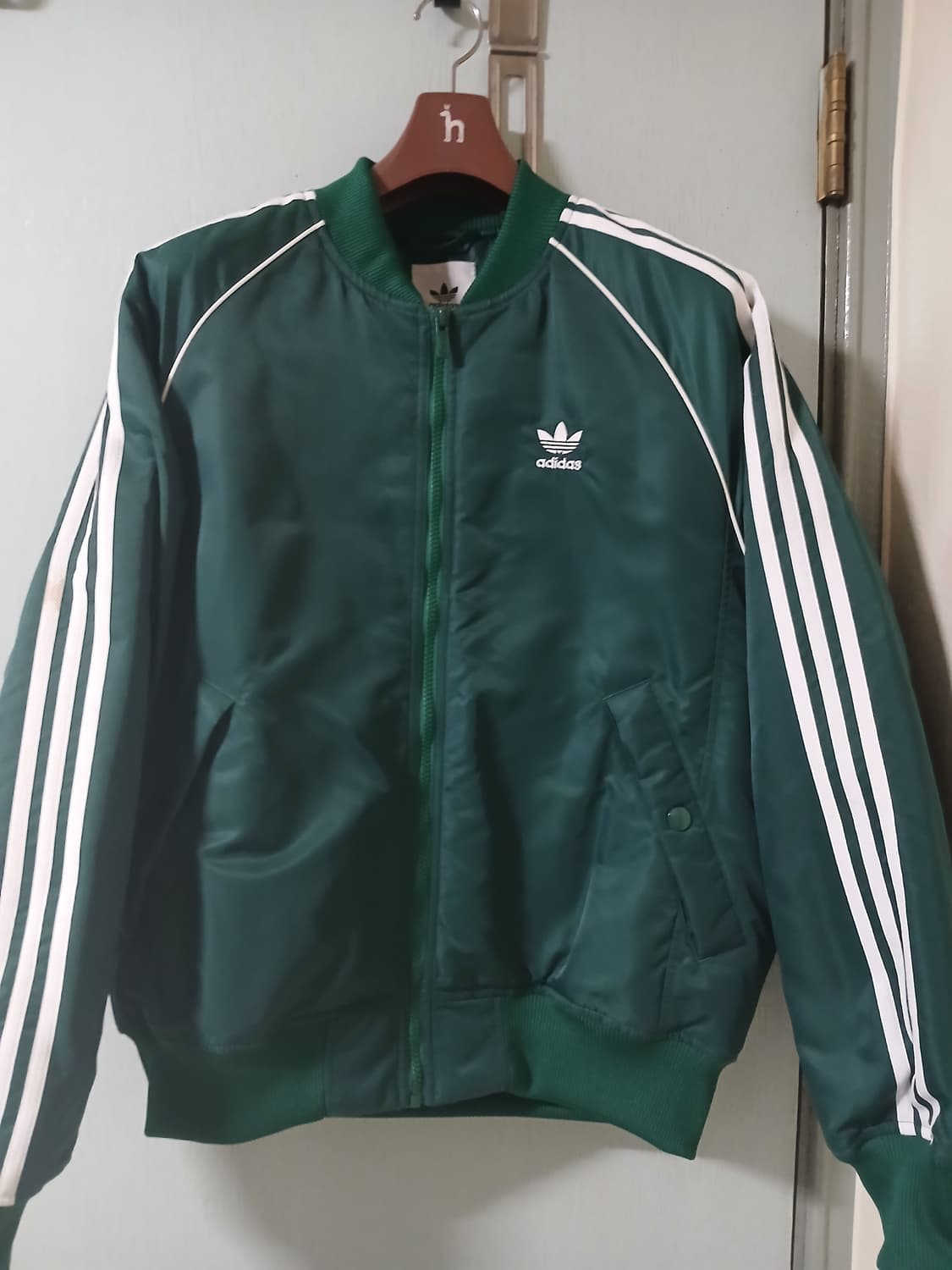 아디다스 봄버,야구점퍼 자켓 그린 상품이미지2