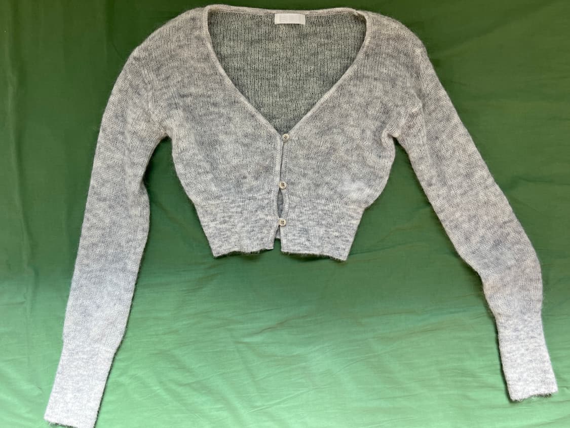 슬로우가먼츠 키드모헤어 크롭 가디건 상품이미지3