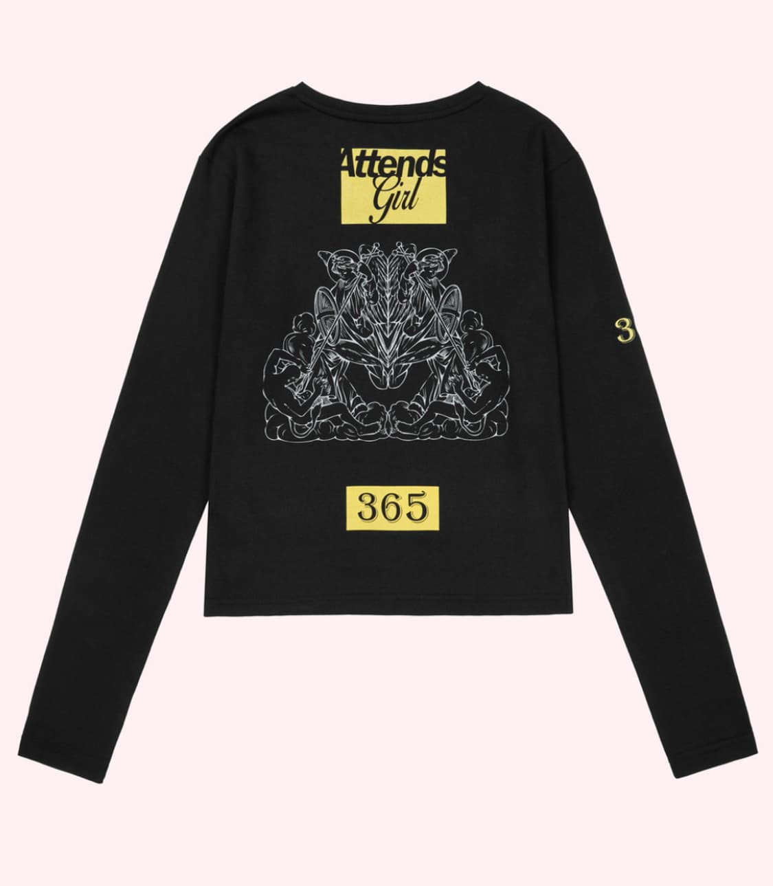 어탠즈 Attends 블랙 티셔츠  상품이미지2