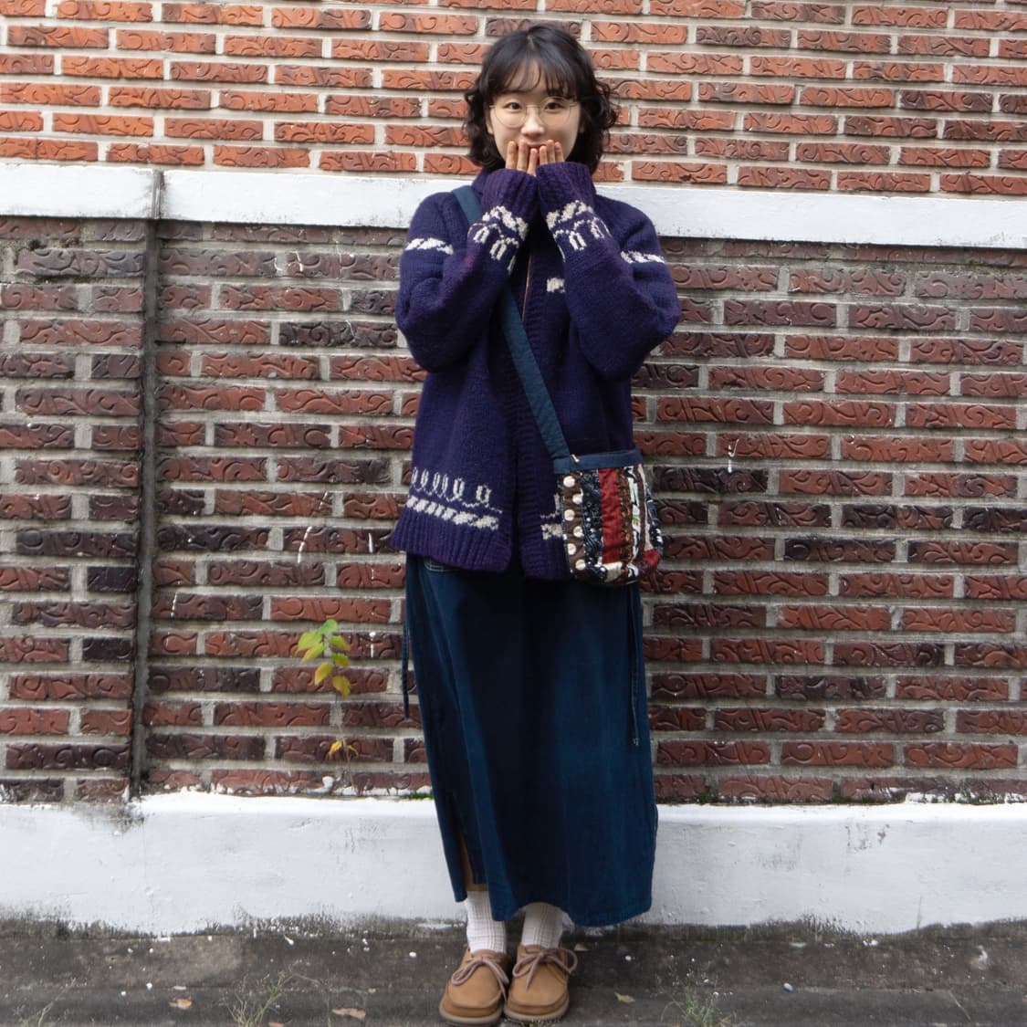 네이비 노르딕 코위찬 니트 가디건 상품이미지9