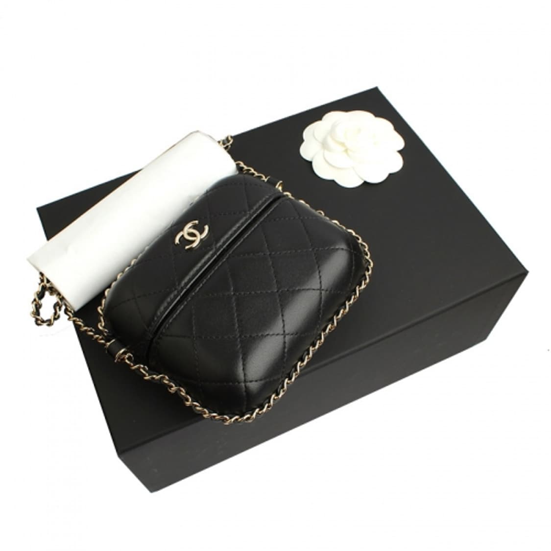 샤넬 블랙 금장 어라운드체인 미니크로스백 상품이미지7