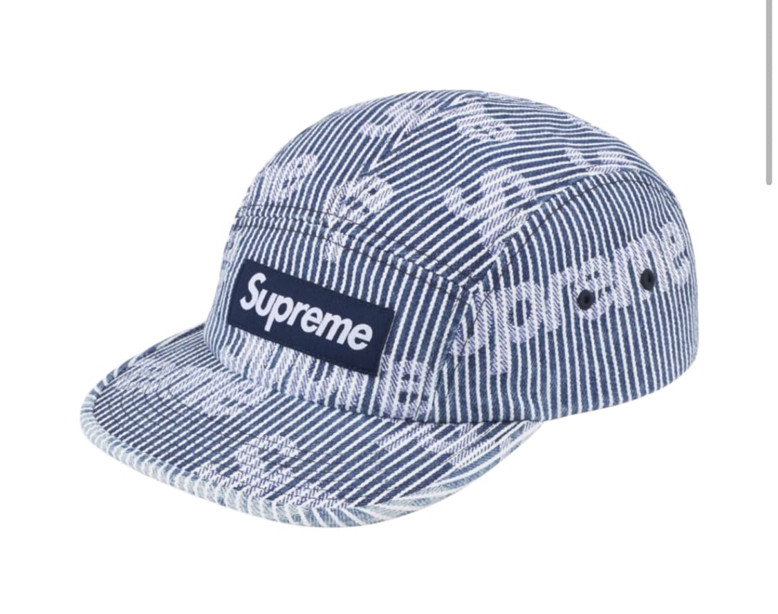 슈프림 데님 스트라이프 캠프캡 상품이미지1