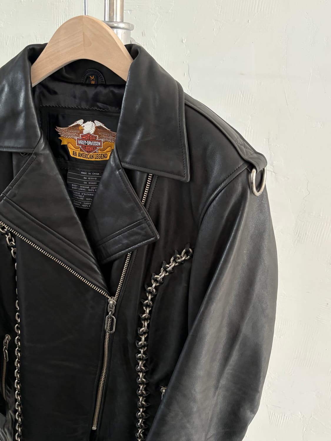 Harley-Davidson 할리 데이비슨 체인 레더 라이더 자켓 상품이미지3