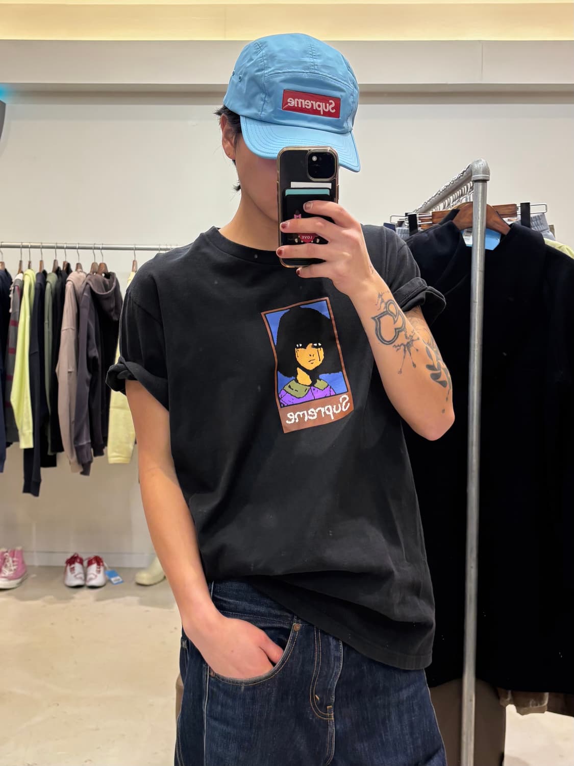 슈프림 이모 티셔츠 상품이미지4