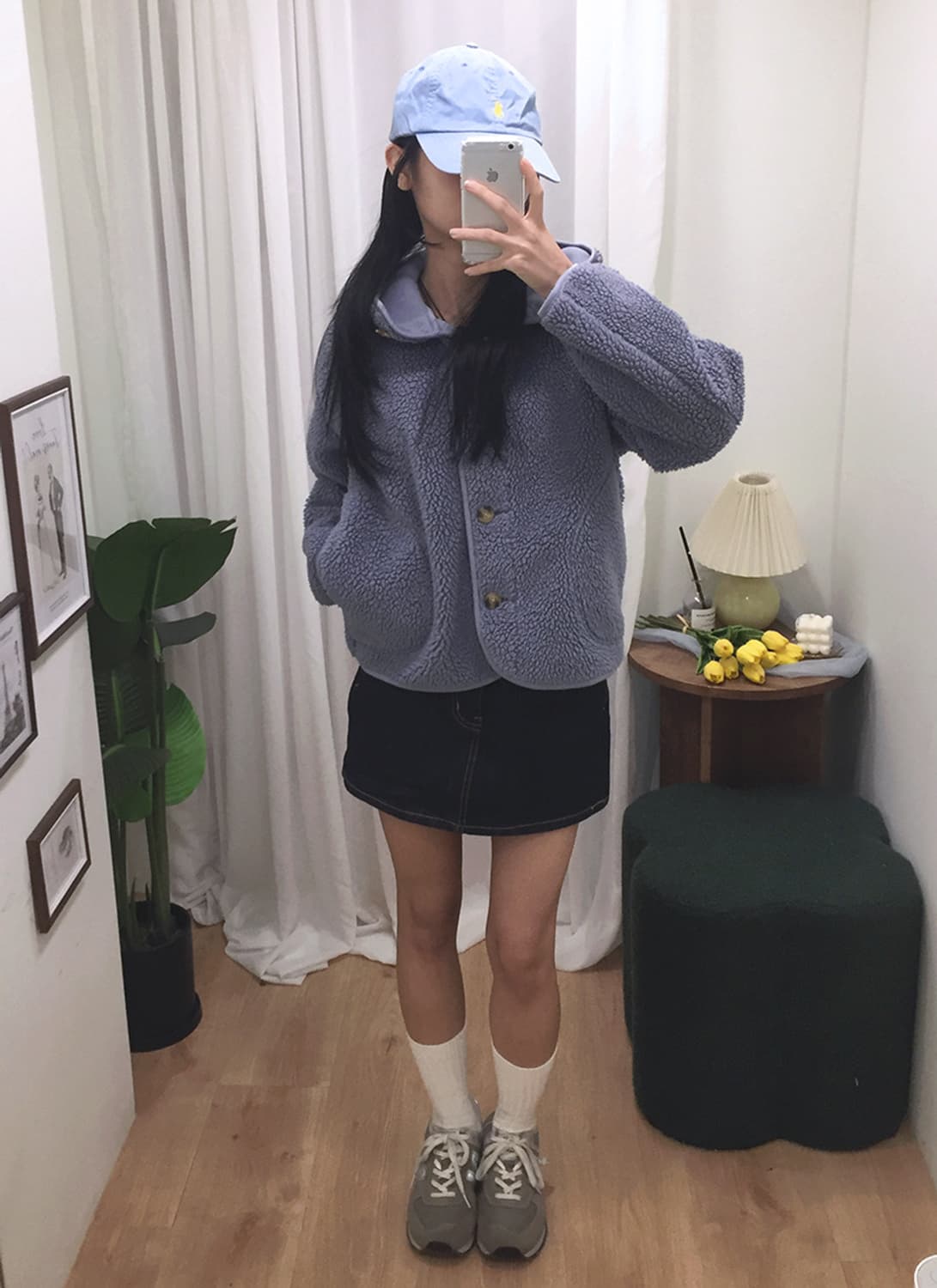 여성 유니클로 뽀글이 후드자켓 100 상품이미지1