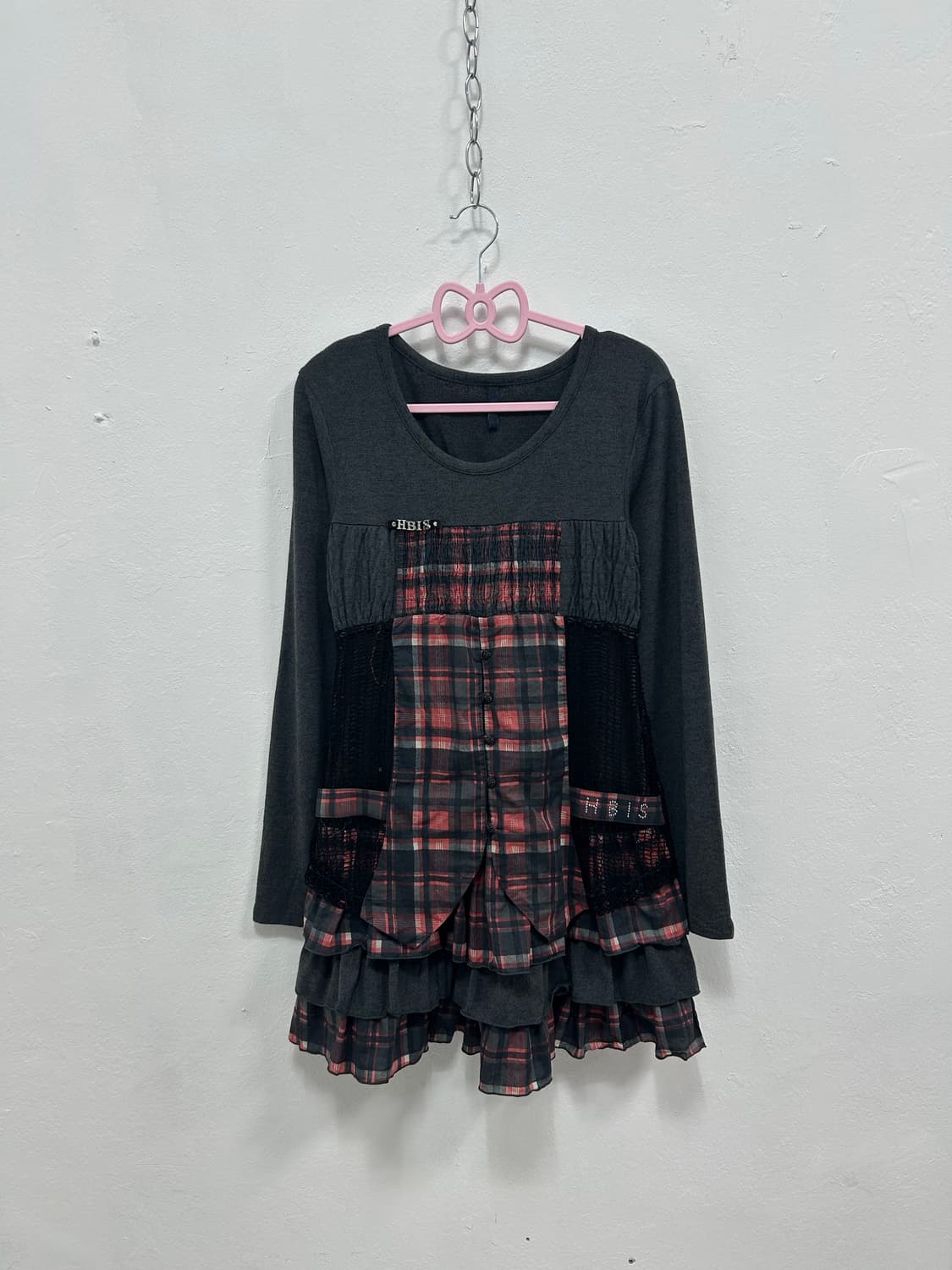 [H BIS] 데스노트 미사, 나나 깔 펑크 체크 원피스 상품이미지5