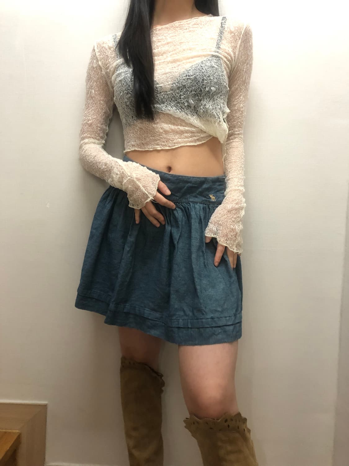 빈티지 아베크롬비 데님 미니 스커트 상품이미지7