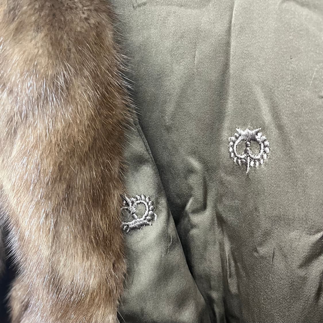 카와나베 브라운 밍크 코트 여L 상품이미지5