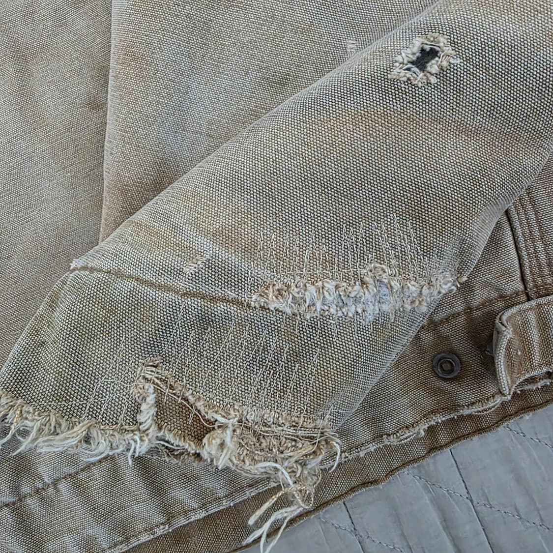 [2XL] REPAIR 00s 칼하트 J97BRN 트래쉬드 디트로이트자켓 상품이미지7