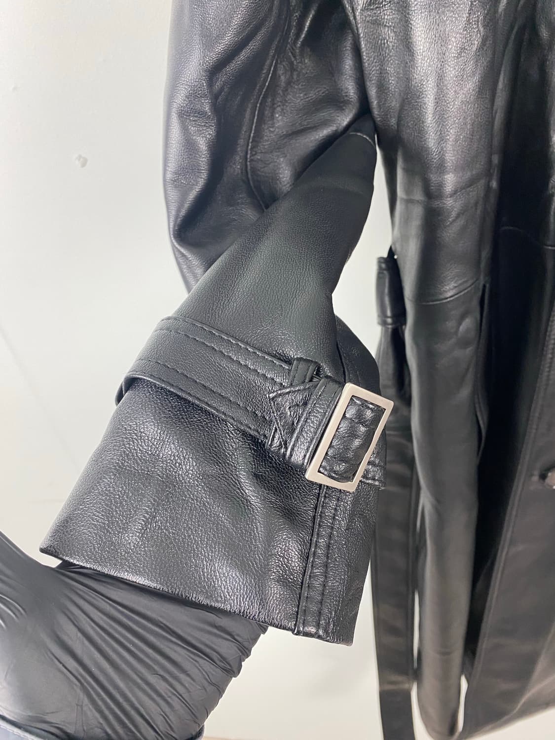 도프제이슨 램스킨 트렌치 코트 M 상품이미지3