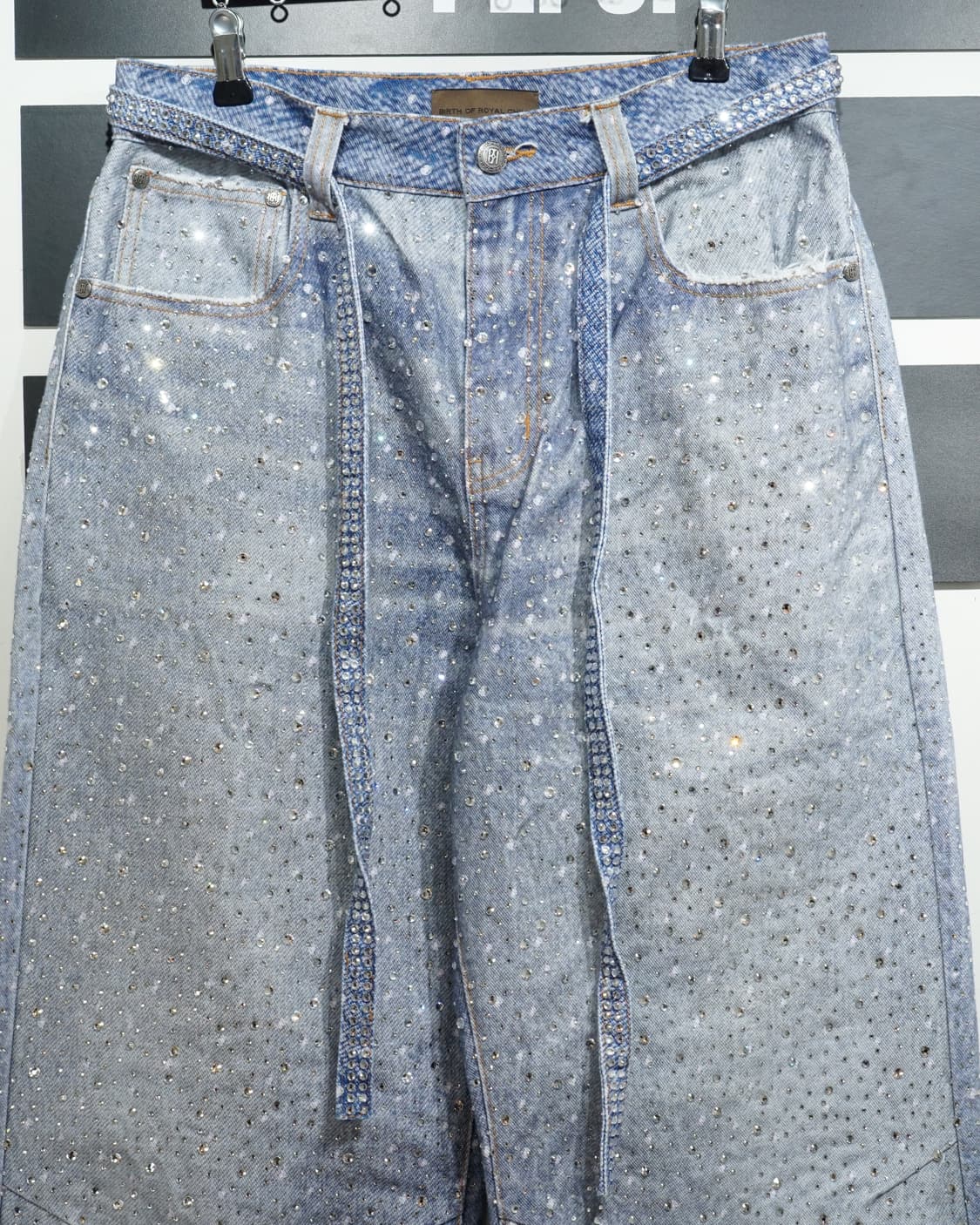 Birth Of Royalchild 라인스톤 데님 팬츠 상품이미지1