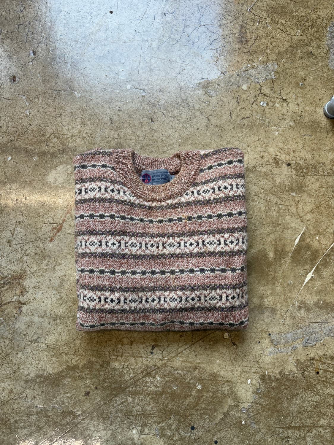 90s USA x 브리티시 울 페어아일 스웨터 상품이미지4